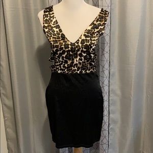 Leopard 🐆 and black dress Junior SZ M W cutouts